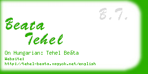 beata tehel business card